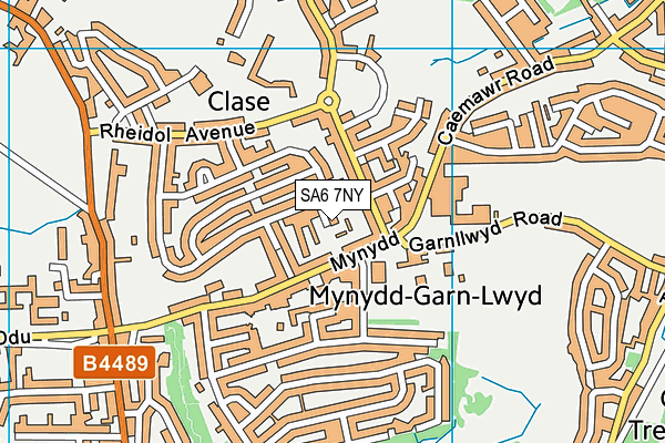 SA6 7NY map - OS VectorMap District (Ordnance Survey)