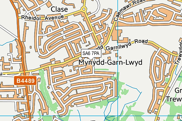 Ysgol Pen-y-Bryn map (SA6 7PA) - OS VectorMap District (Ordnance Survey)