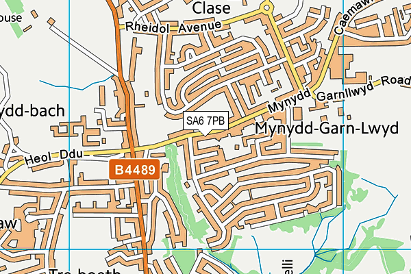 SA6 7PB map - OS VectorMap District (Ordnance Survey)