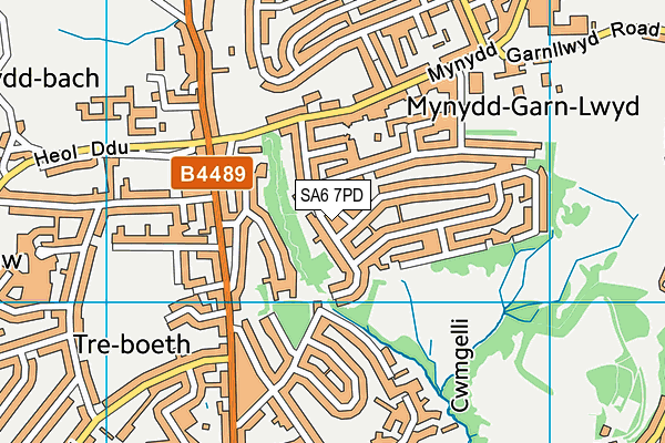 SA6 7PD map - OS VectorMap District (Ordnance Survey)
