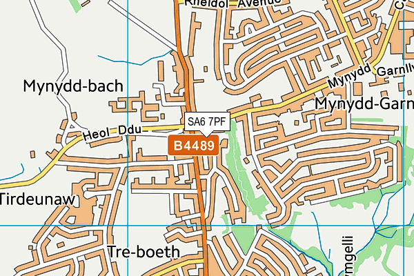SA6 7PF map - OS VectorMap District (Ordnance Survey)