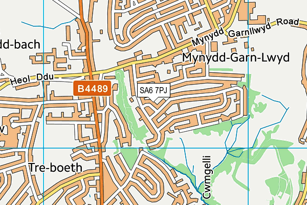 SA6 7PJ map - OS VectorMap District (Ordnance Survey)