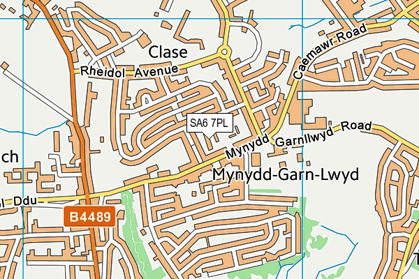 SA6 7PL map - OS VectorMap District (Ordnance Survey)