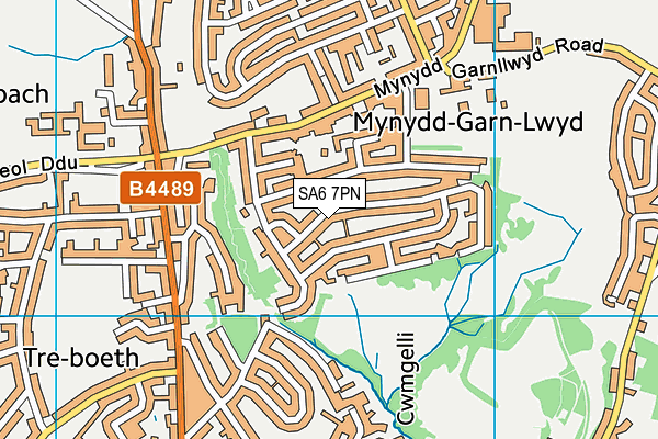 SA6 7PN map - OS VectorMap District (Ordnance Survey)