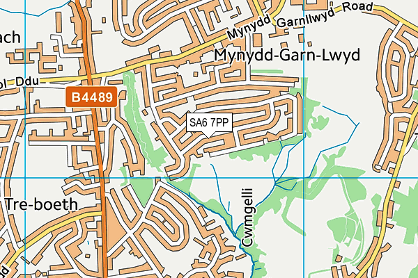 SA6 7PP map - OS VectorMap District (Ordnance Survey)