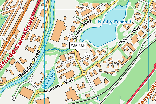 SA6 8AH map - OS VectorMap District (Ordnance Survey)