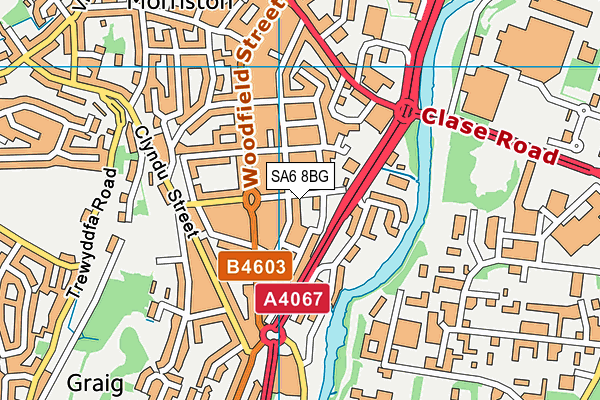 SA6 8BG map - OS VectorMap District (Ordnance Survey)