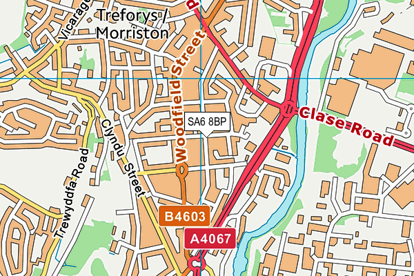SA6 8BP map - OS VectorMap District (Ordnance Survey)