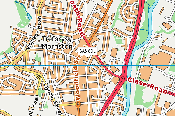 SA6 8DL map - OS VectorMap District (Ordnance Survey)