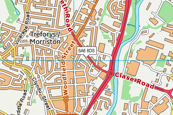 SA6 8DS map - OS VectorMap District (Ordnance Survey)