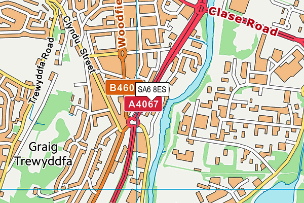 SA6 8ES map - OS VectorMap District (Ordnance Survey)