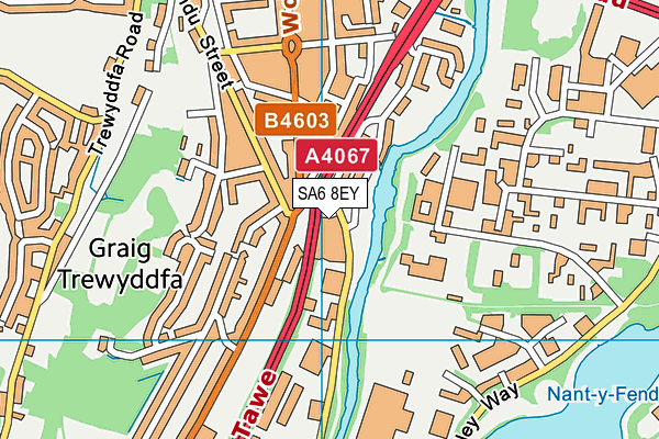 SA6 8EY map - OS VectorMap District (Ordnance Survey)