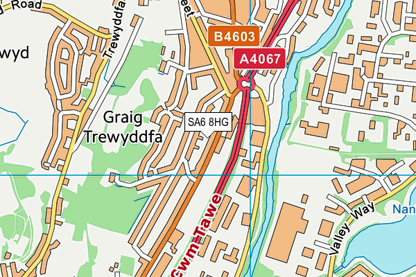 SA6 8HG map - OS VectorMap District (Ordnance Survey)