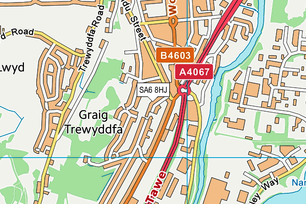 SA6 8HJ map - OS VectorMap District (Ordnance Survey)