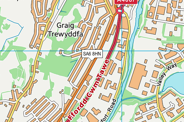 SA6 8HN map - OS VectorMap District (Ordnance Survey)