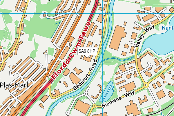 SA6 8HP map - OS VectorMap District (Ordnance Survey)