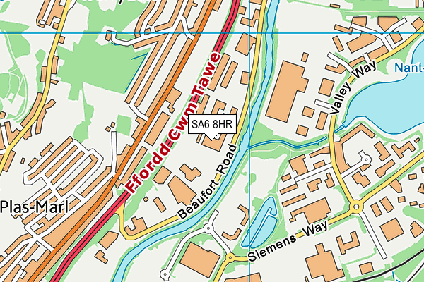 SA6 8HR map - OS VectorMap District (Ordnance Survey)
