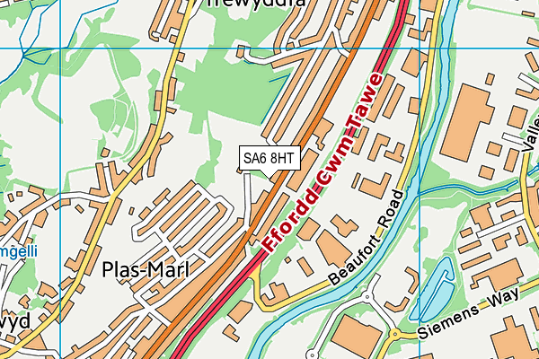 SA6 8HT map - OS VectorMap District (Ordnance Survey)