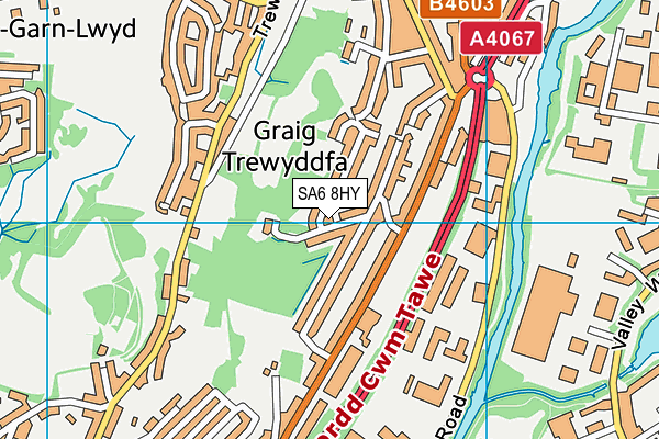 SA6 8HY map - OS VectorMap District (Ordnance Survey)