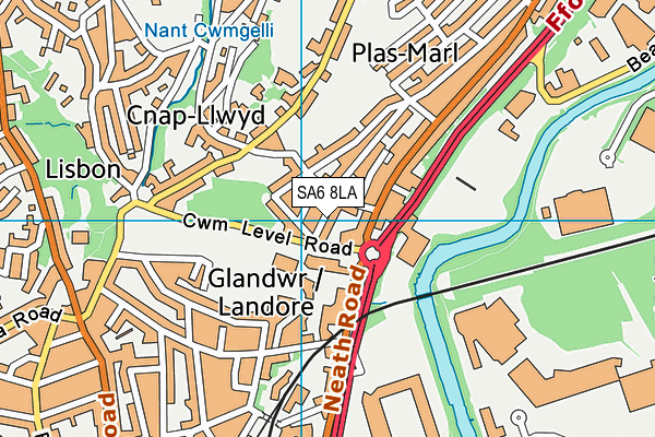 SA6 8LA map - OS VectorMap District (Ordnance Survey)