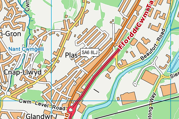 SA6 8LJ map - OS VectorMap District (Ordnance Survey)