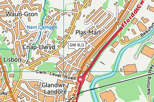 SA6 8LQ map - OS VectorMap District (Ordnance Survey)