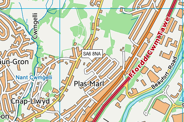 SA6 8NA map - OS VectorMap District (Ordnance Survey)