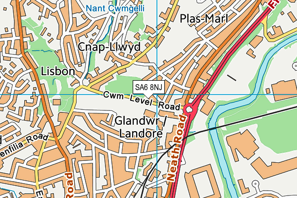 SA6 8NJ map - OS VectorMap District (Ordnance Survey)