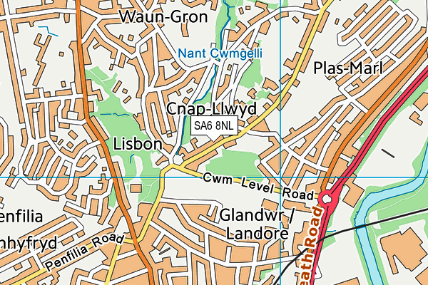 SA6 8NL map - OS VectorMap District (Ordnance Survey)