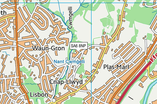 SA6 8NP map - OS VectorMap District (Ordnance Survey)