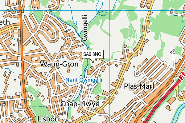 SA6 8NQ map - OS VectorMap District (Ordnance Survey)