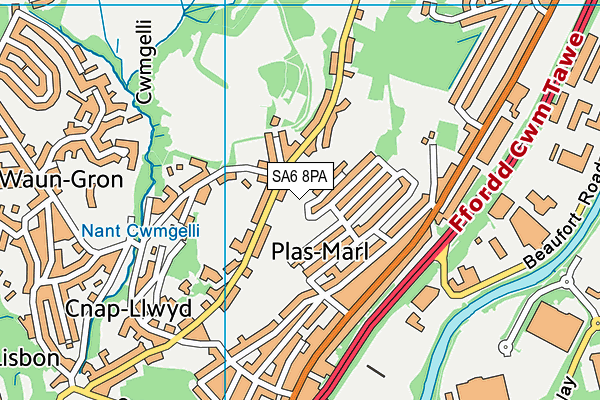 SA6 8PA map - OS VectorMap District (Ordnance Survey)