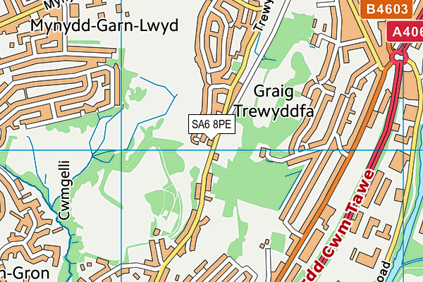 SA6 8PE map - OS VectorMap District (Ordnance Survey)