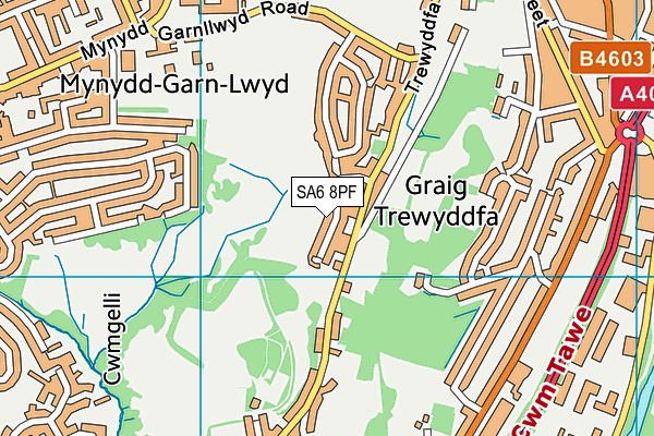 SA6 8PF map - OS VectorMap District (Ordnance Survey)