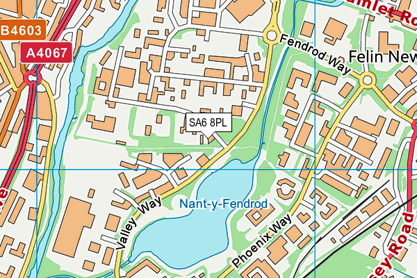 SA6 8PL map - OS VectorMap District (Ordnance Survey)