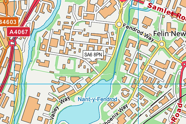 SA6 8PN map - OS VectorMap District (Ordnance Survey)