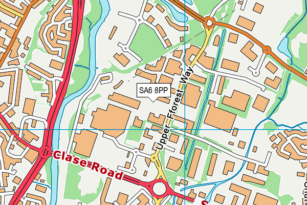 SA6 8PP map - OS VectorMap District (Ordnance Survey)