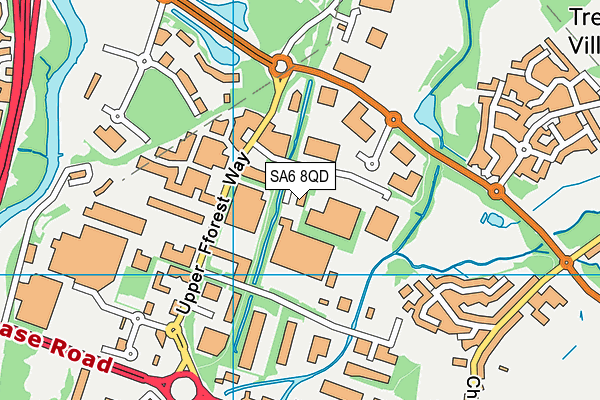 SA6 8QD map - OS VectorMap District (Ordnance Survey)