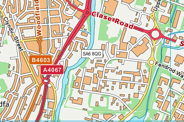 SA6 8QG map - OS VectorMap District (Ordnance Survey)