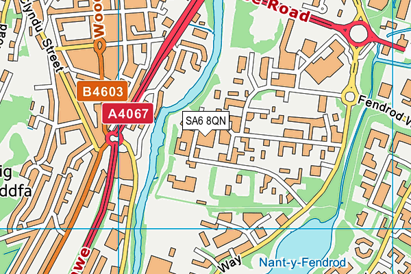 SA6 8QN map - OS VectorMap District (Ordnance Survey)