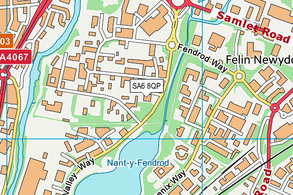 SA6 8QP map - OS VectorMap District (Ordnance Survey)