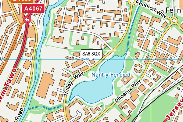 SA6 8QX map - OS VectorMap District (Ordnance Survey)