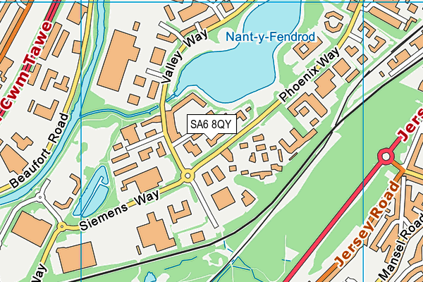 SA6 8QY map - OS VectorMap District (Ordnance Survey)