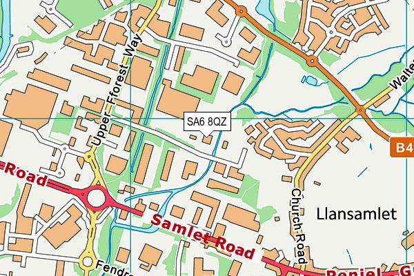 SA6 8QZ map - OS VectorMap District (Ordnance Survey)