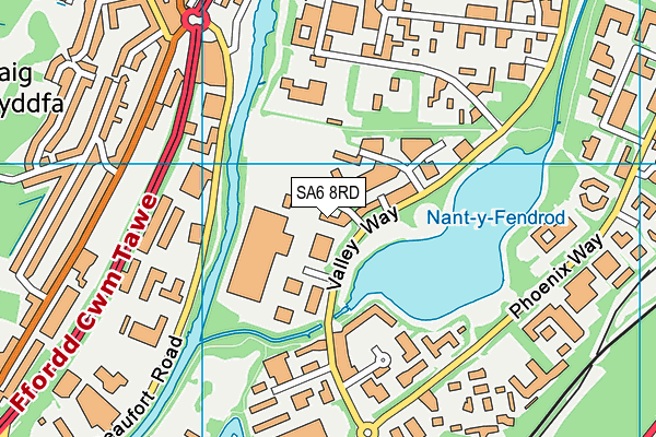 SA6 8RD map - OS VectorMap District (Ordnance Survey)