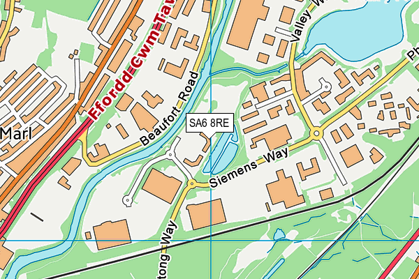 SA6 8RE map - OS VectorMap District (Ordnance Survey)