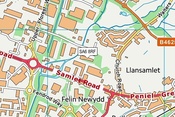 SA6 8RF map - OS VectorMap District (Ordnance Survey)