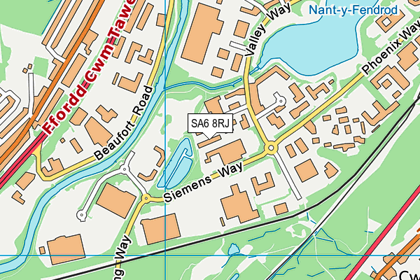 SA6 8RJ map - OS VectorMap District (Ordnance Survey)