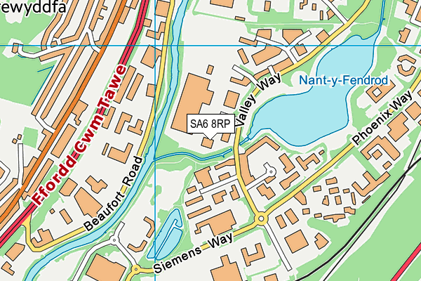 SA6 8RP map - OS VectorMap District (Ordnance Survey)