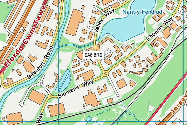 SA6 8RS map - OS VectorMap District (Ordnance Survey)